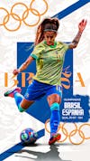 Flyer matchday jheniffer brasil olimpiadas