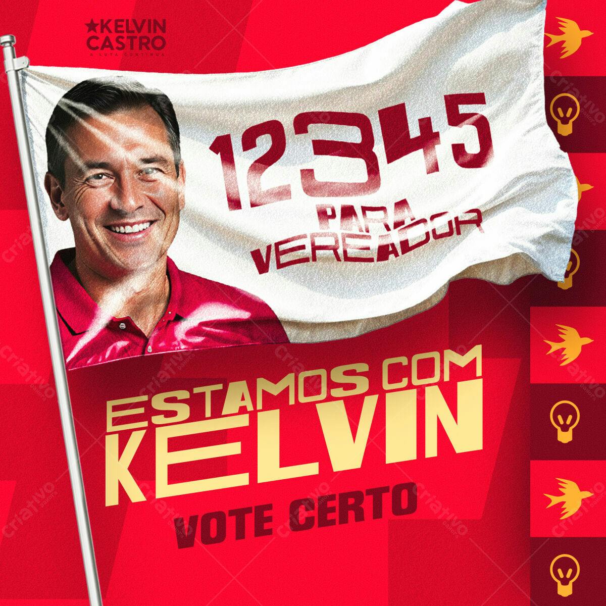 PSD para Campanha Política de Vereador PSD Editável