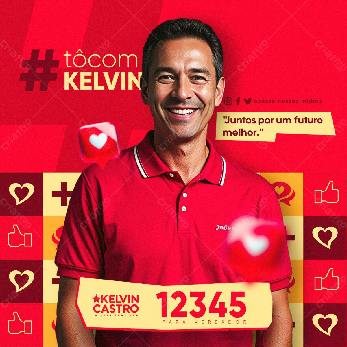 PSD para Campanha Política PSD Editável
