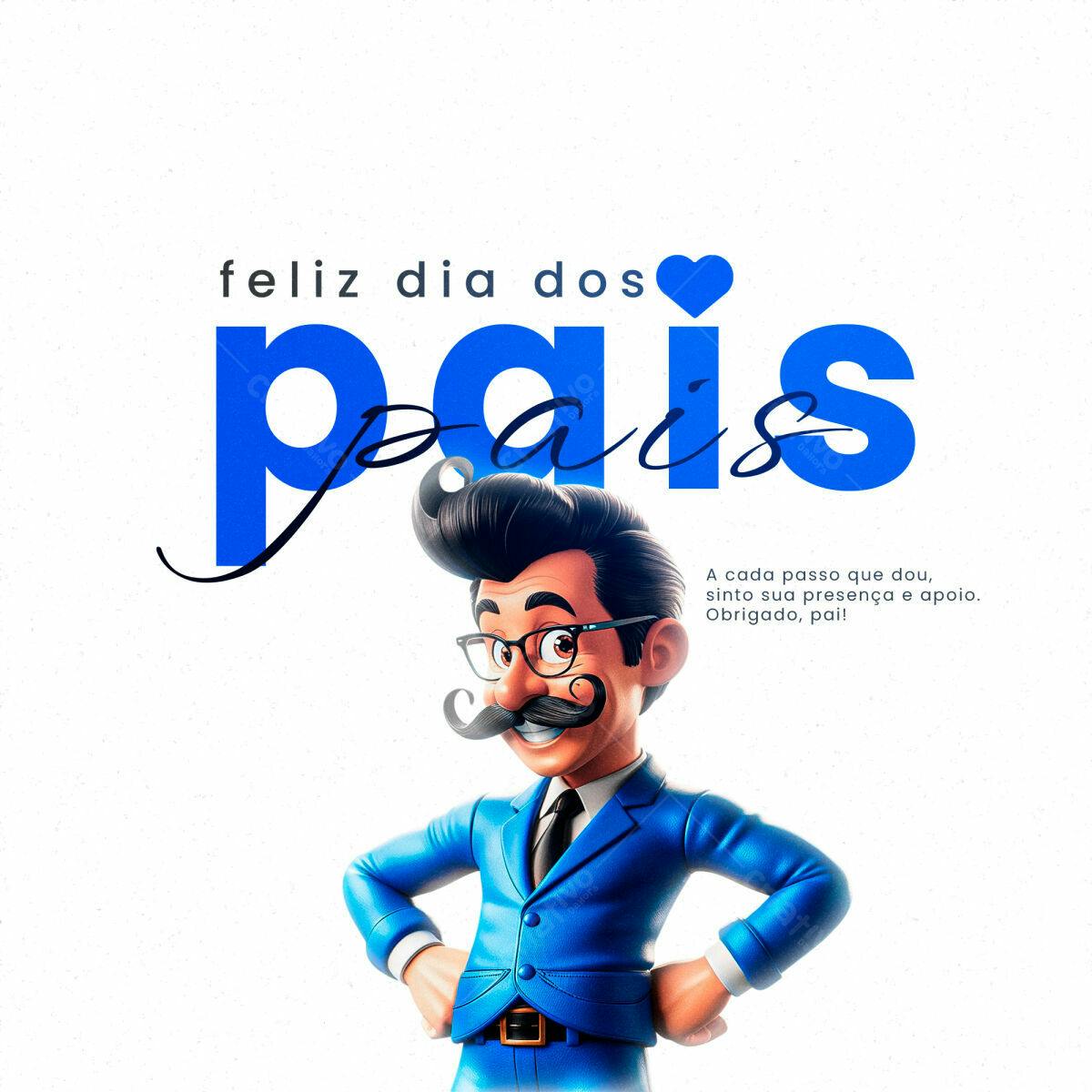 Post para o Dia dos Pais PSD Editável