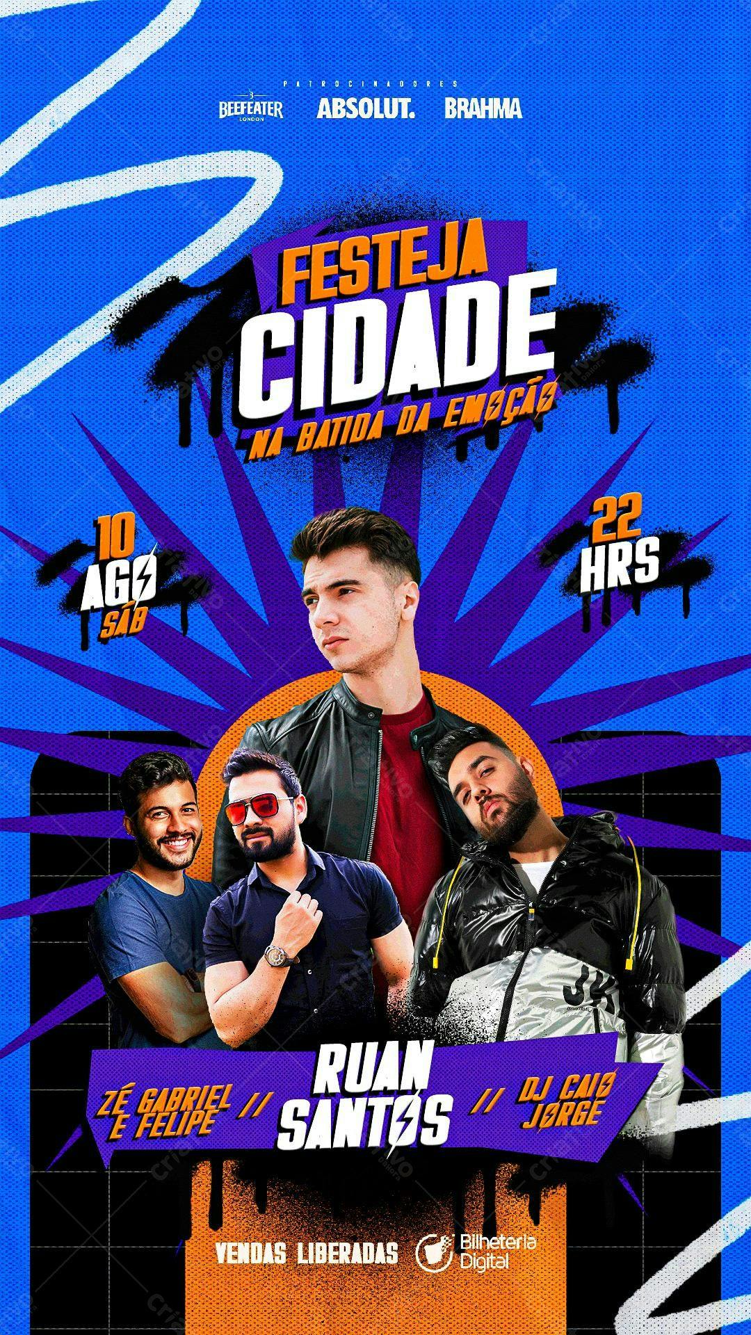Flyer Festa Cidade PSD Editável