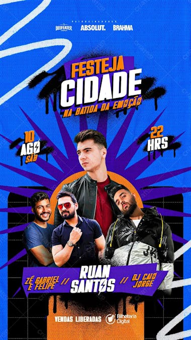 Flyer festeja cidade stories