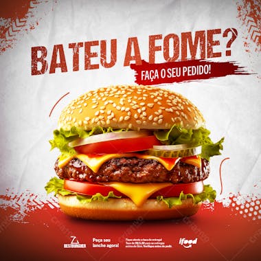 Social media hamburgueria bateu a fome