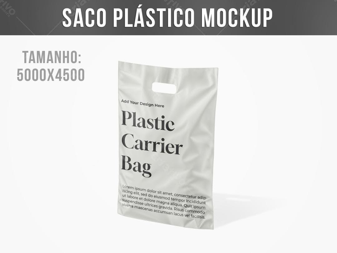 Mockup Sacola Plástica Branca - Design Minimalista