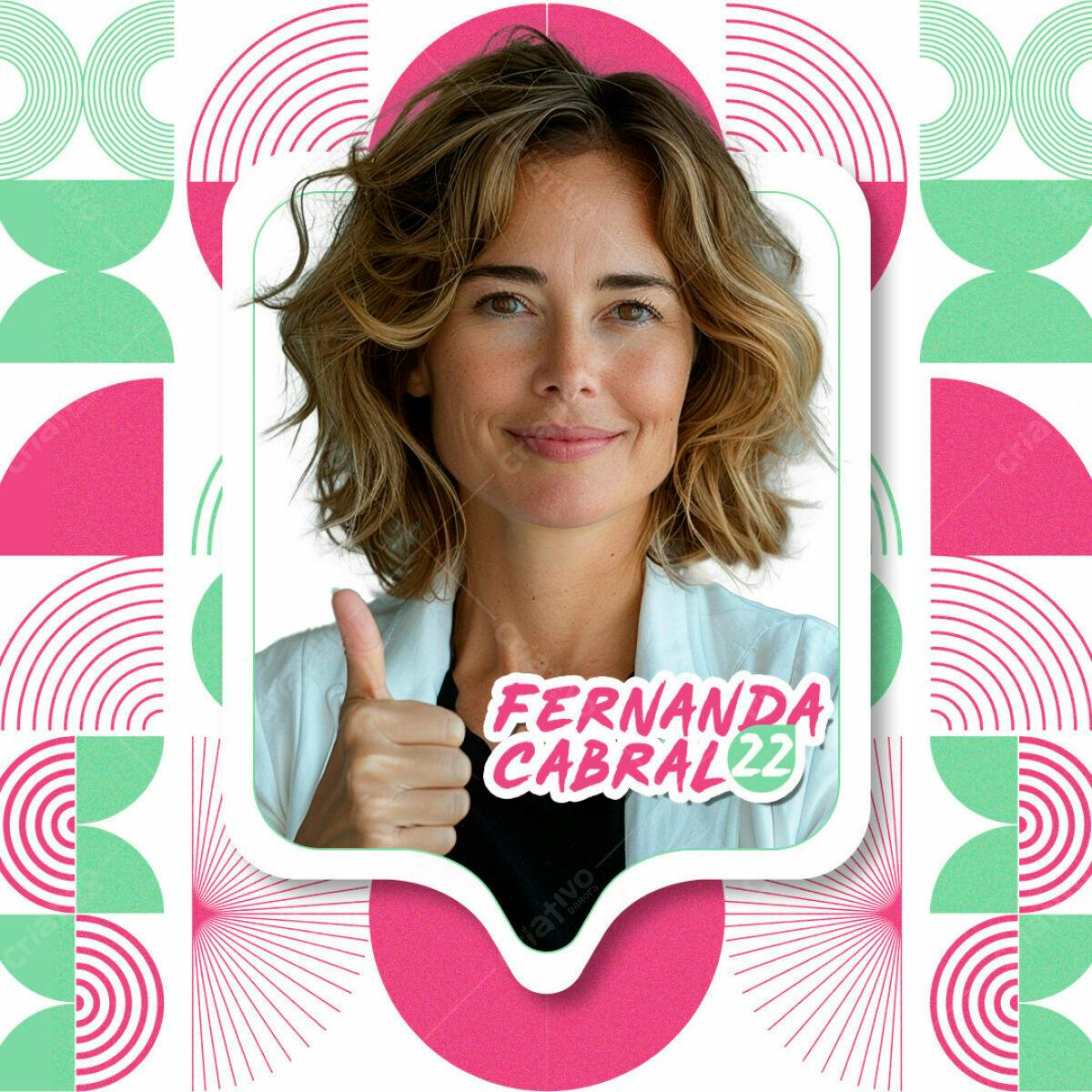 Postagem para Redes Sociais Fernanda Cabral PSD Editável