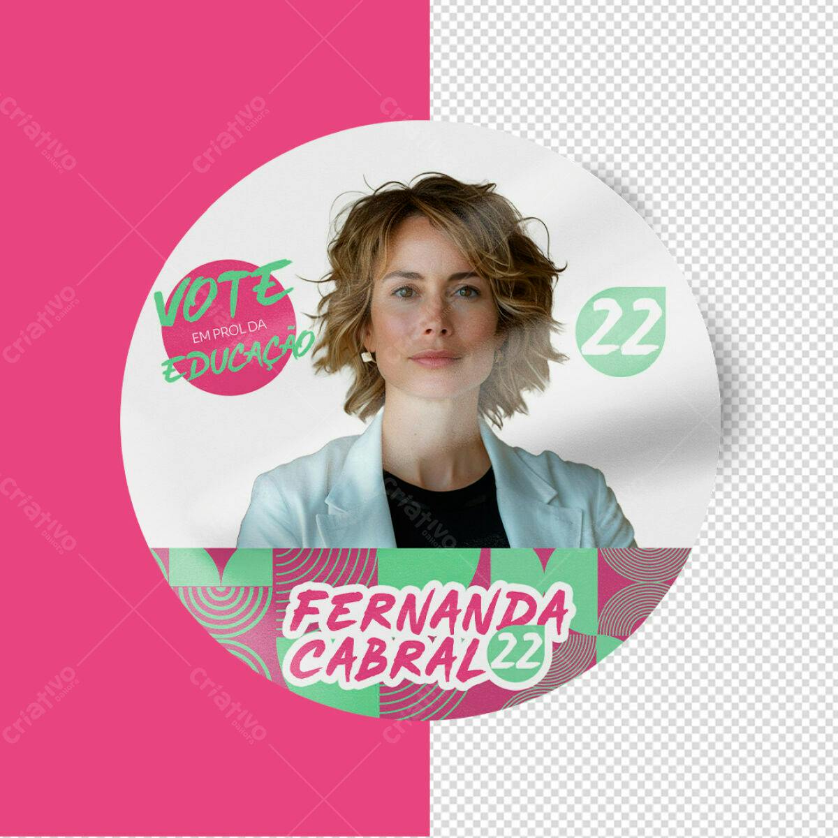 Sticker para Campanha Política PSD Editável