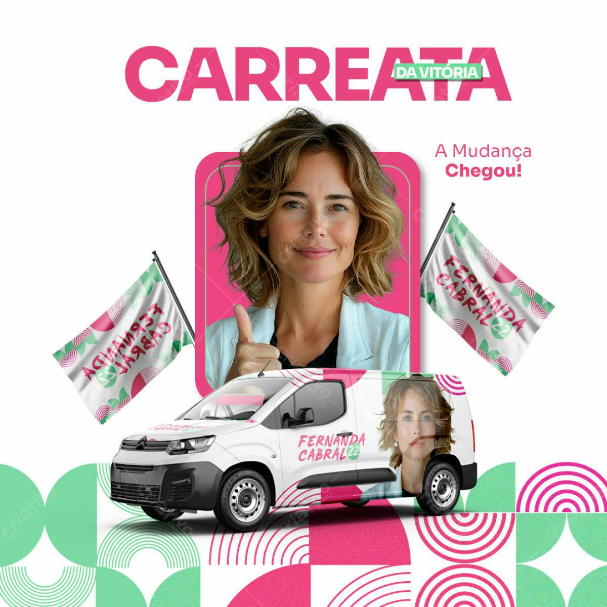PSD Caravana Eleitoral para Campanha Política PSD Editável