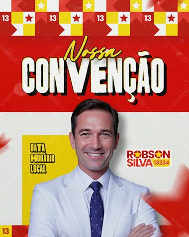 Convenção candidato campanha eleitoral política eleição prefeito vereador governador deputado social media b 1