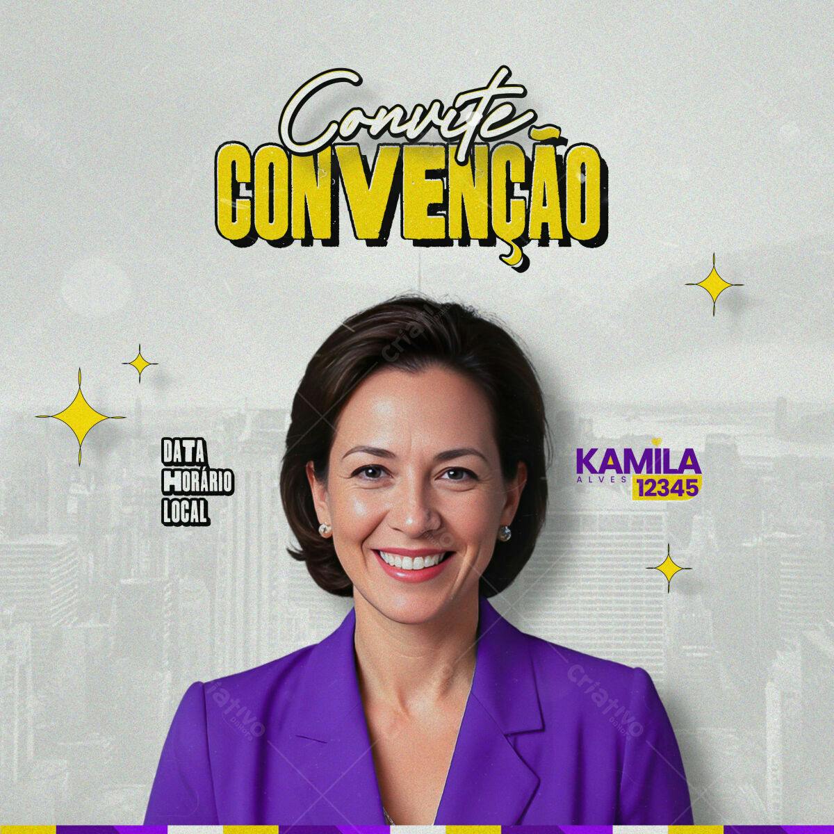Convite para Convenção PSD Editável