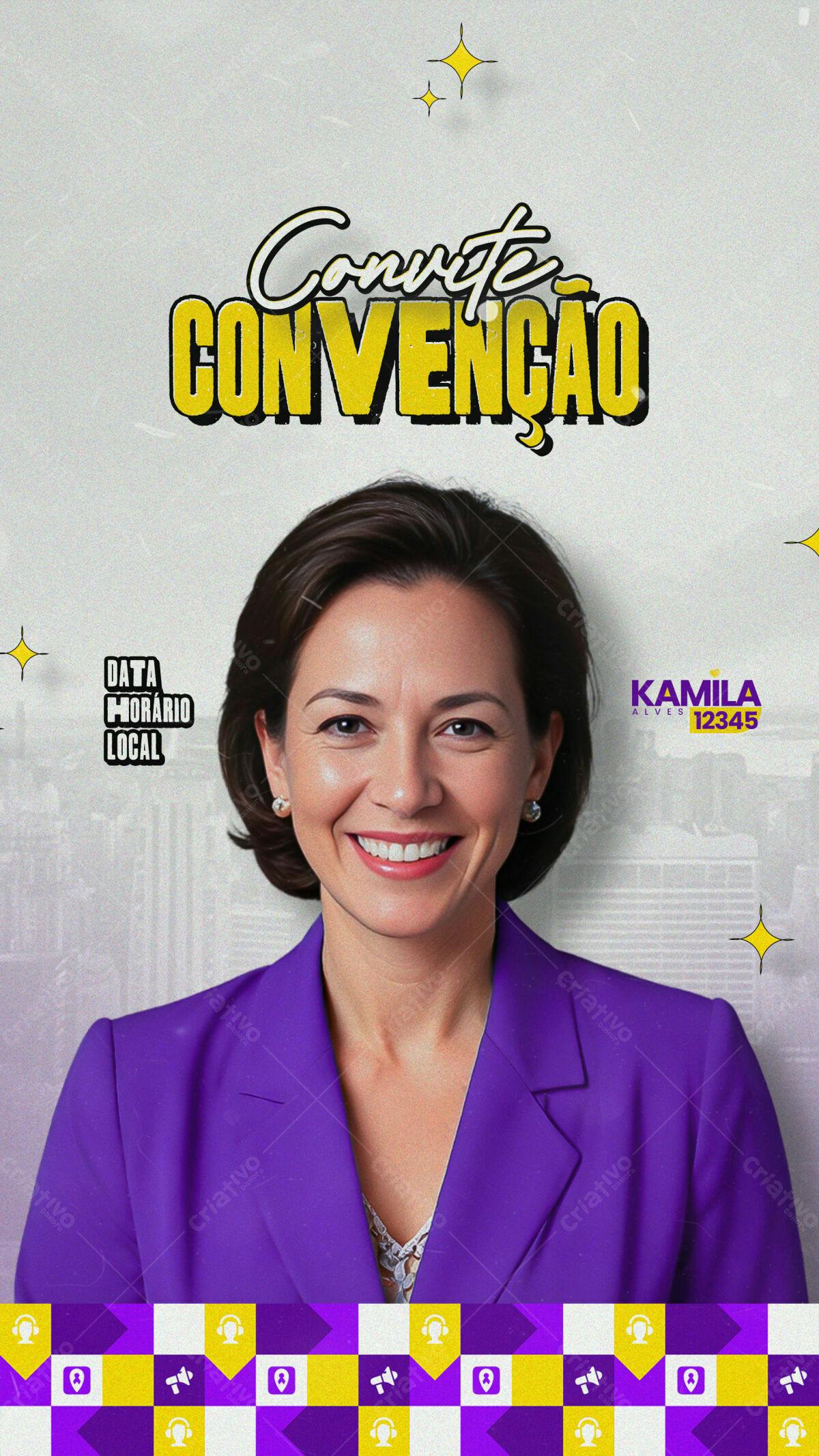 Convite para Convenção PSD Editável