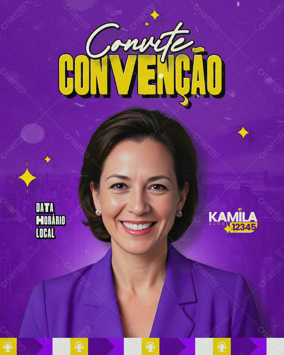 Convite para Convenção PSD Editável