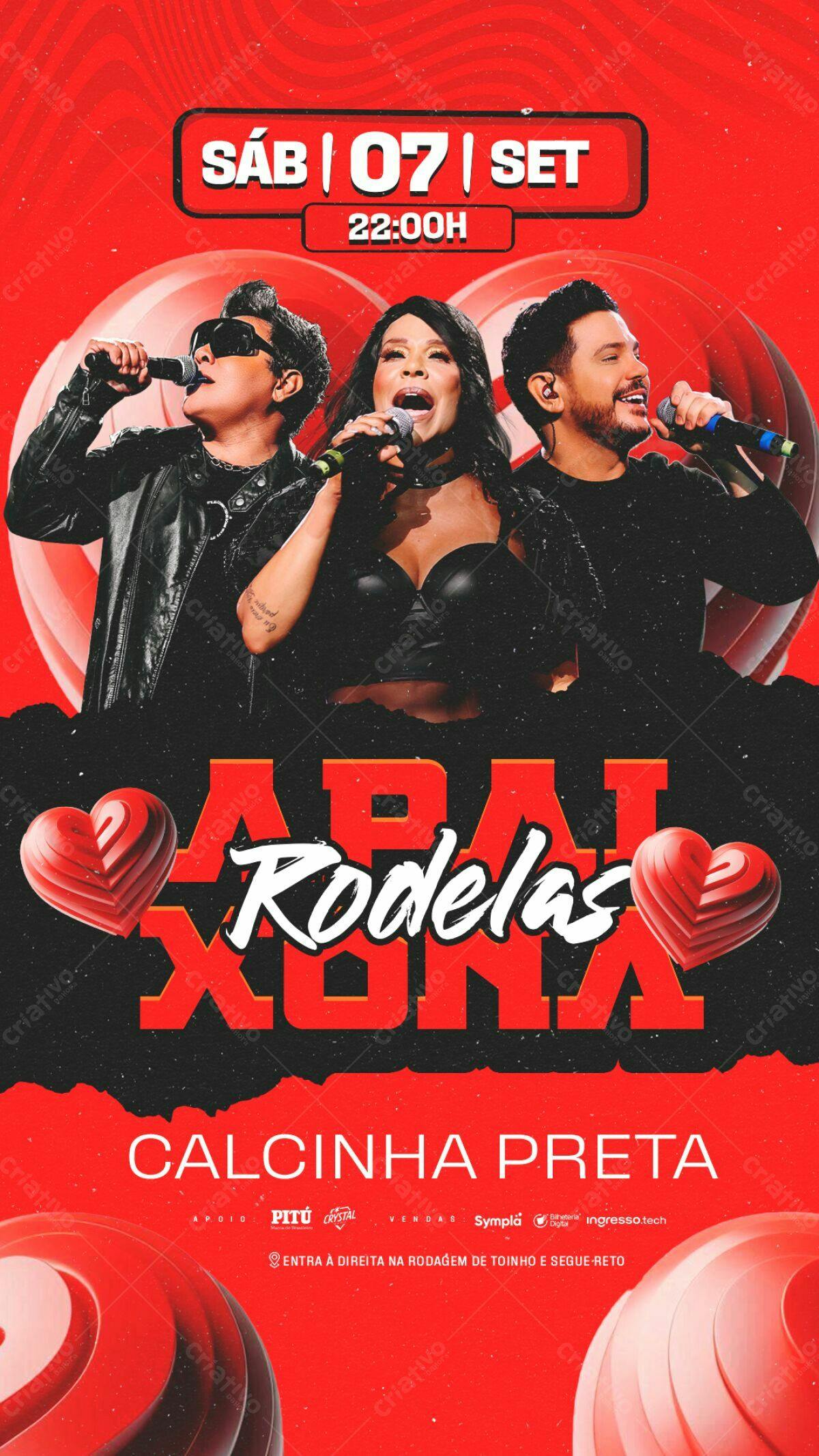 Flyer para Show Calcinha Preta PSD Editável