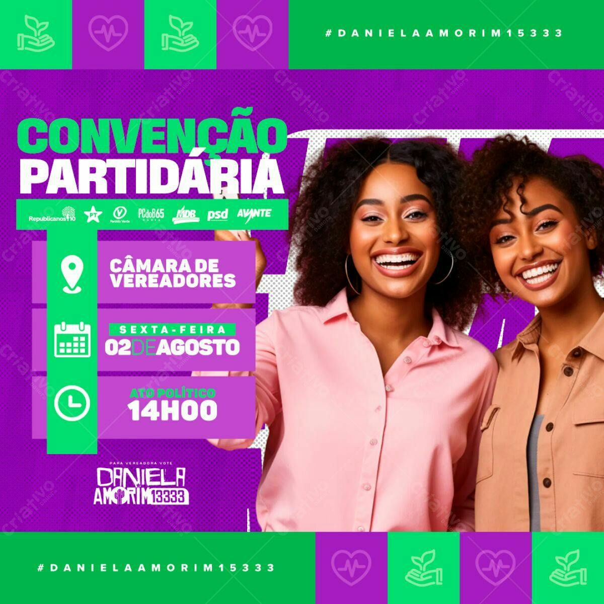 Flyer para Convenção Partidária PSD Editável