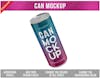 Editable soda can mockup psd