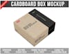 Editable delivery box psd mockup