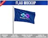 Editable flag psd mockup