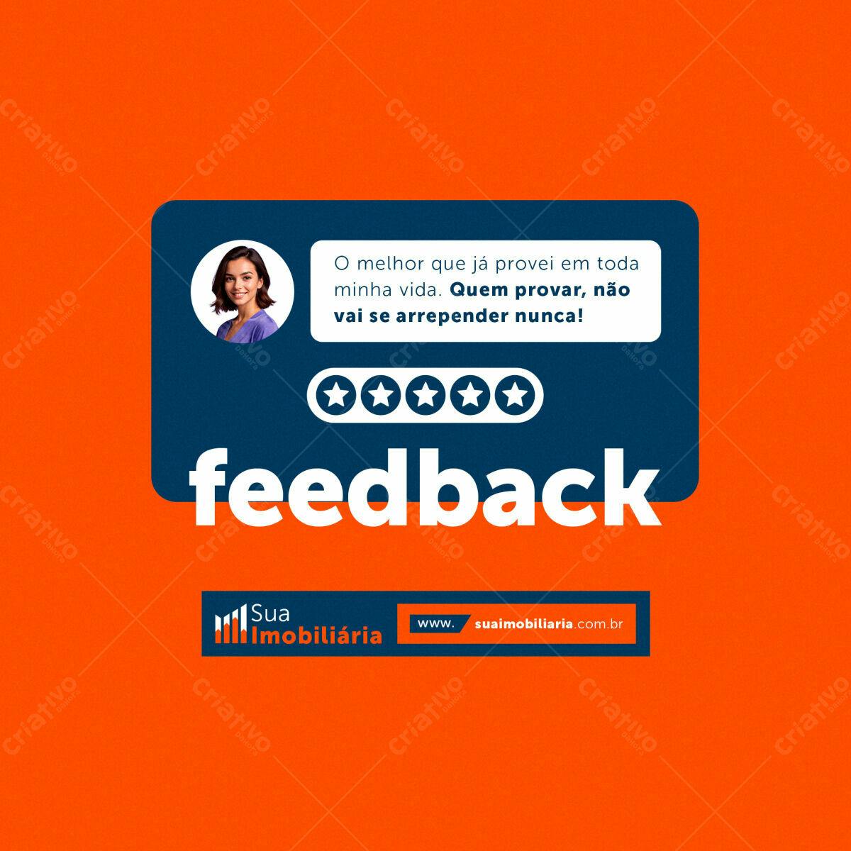 Postagem Feedback Imobiliária PSD Editável
