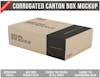 Cardboard corrugated box mockup