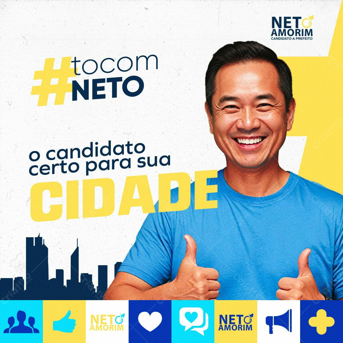 Postagem Política para Campanha Eleitoral PSD Editável