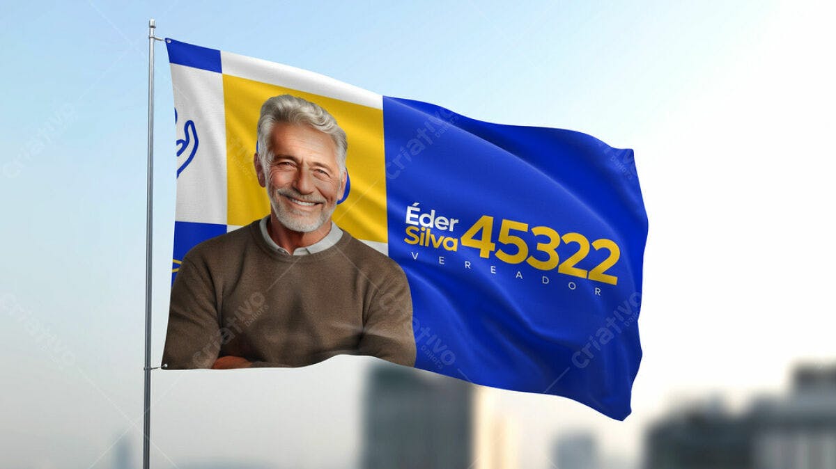 Bandeira de Campanha Política PSD Editável