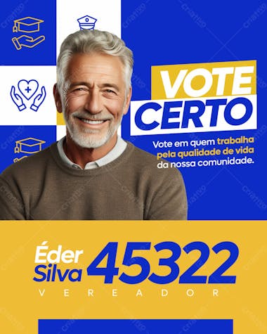 Eleições santinho político campanha eleitoral