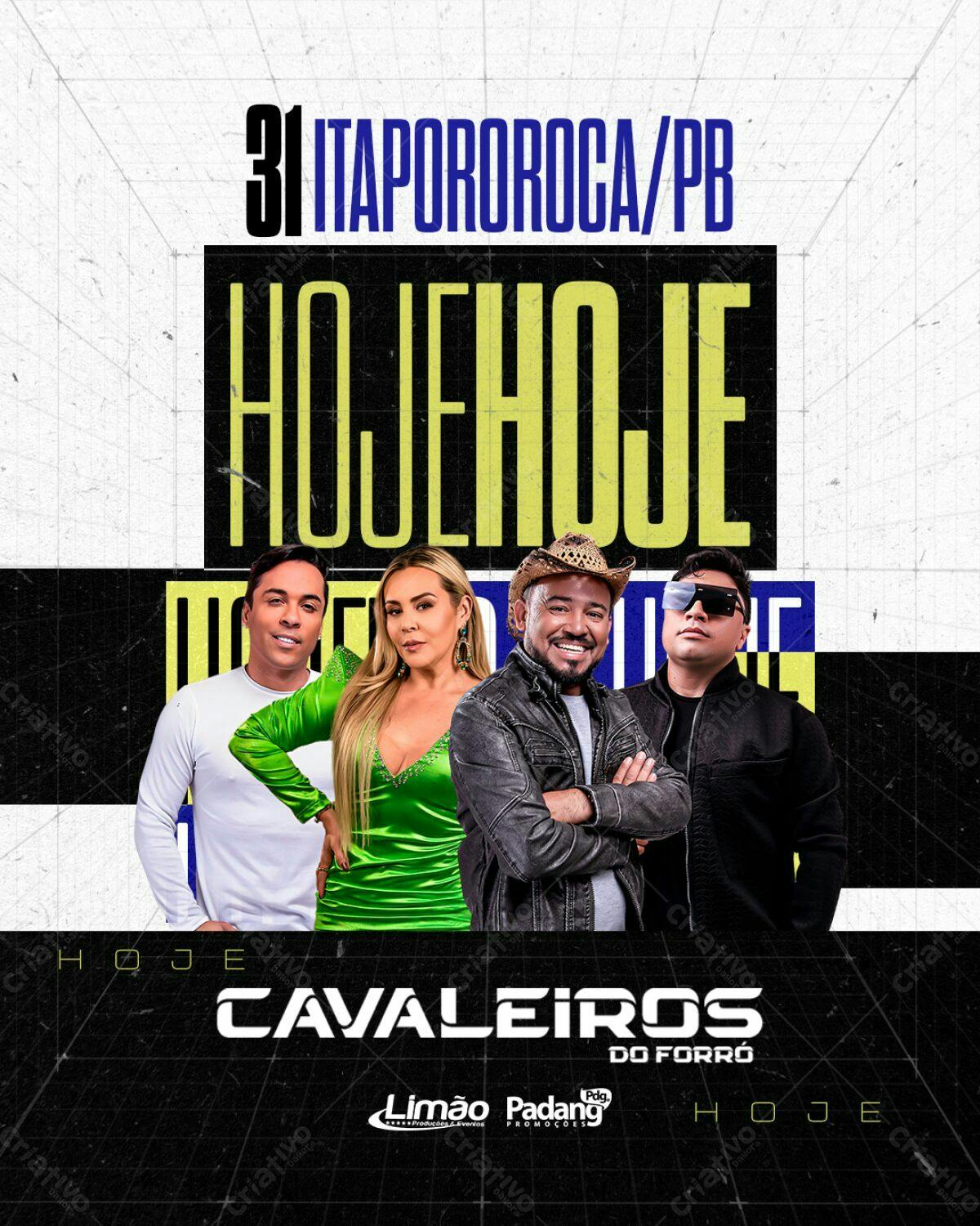 Flyer para Show Cavalheiros do Forró PSD Editável