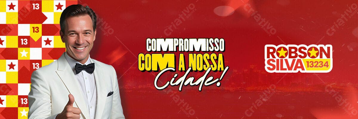 Banner Eleitoral Robson Silva PSD Editável