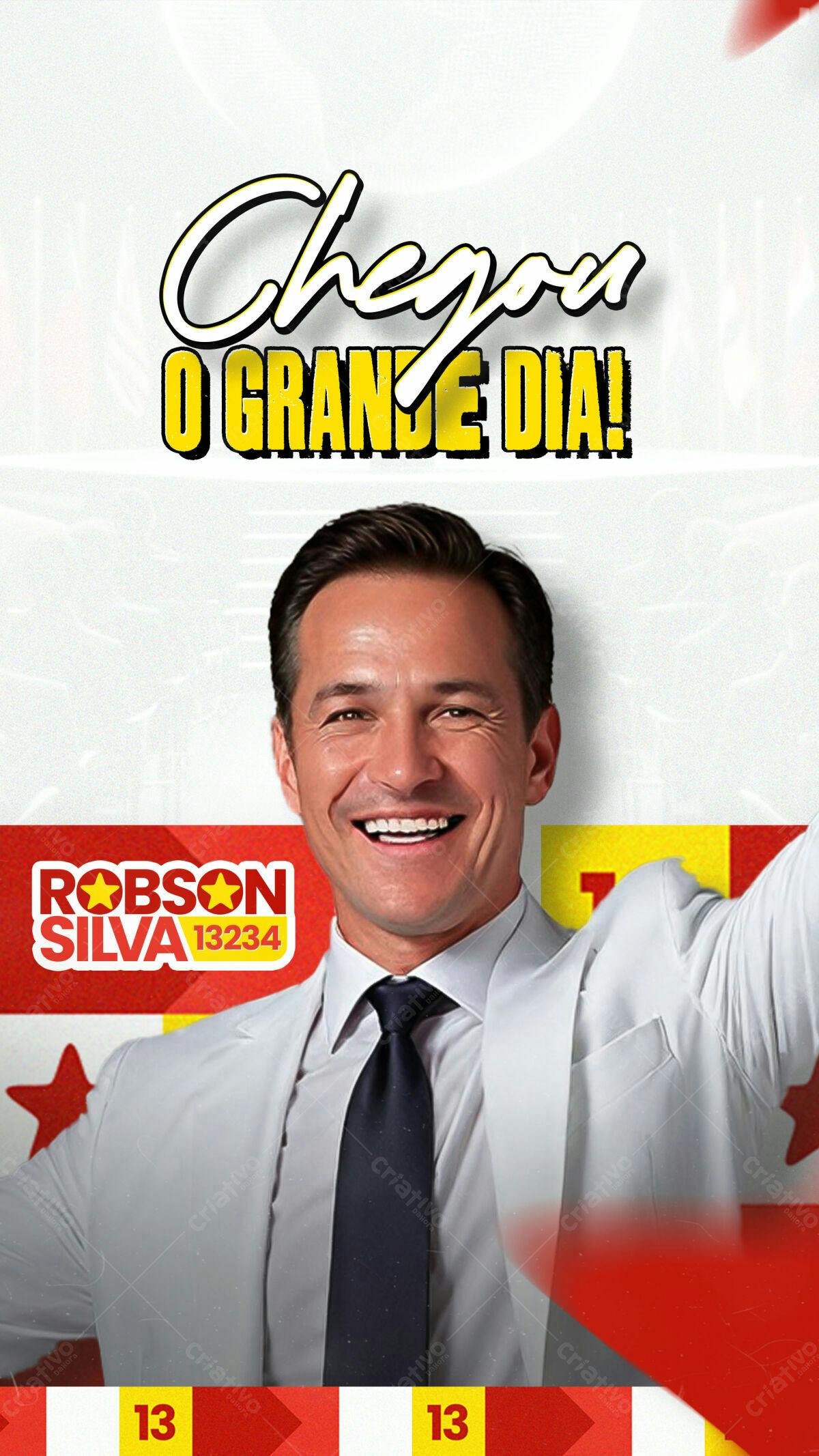 Flyer Eleições Robson Silva PSD Editável