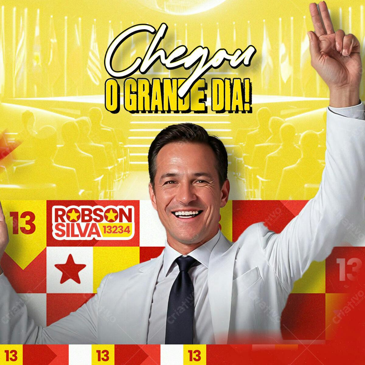 Flyer Eleições Robson Silva 13 PSD Editável