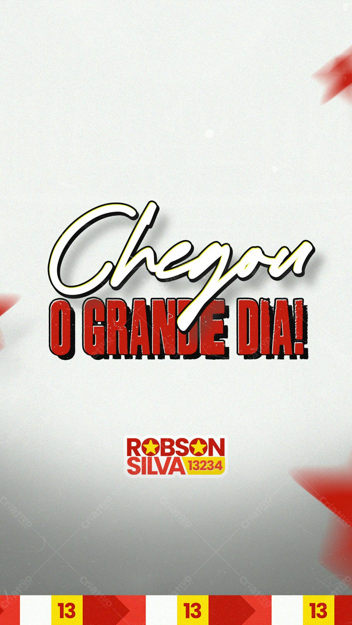 Flyer Chegou o Grande Dia! PSD Editável