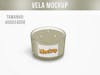 Aromatic candle glass mockup