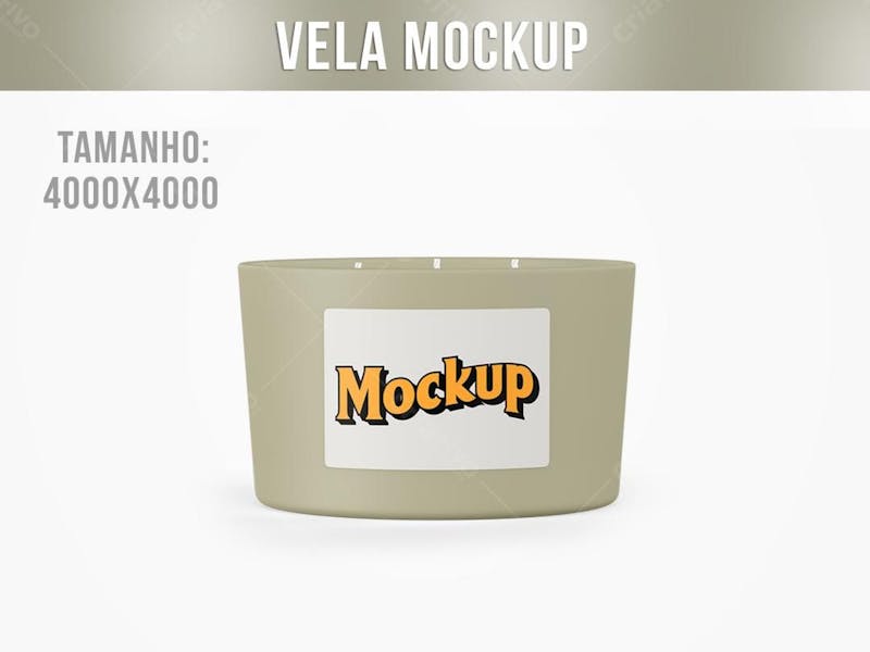 Vela aromática mockup