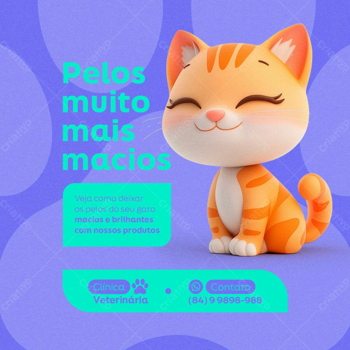 Post para Clínica Veterinária PSD Editável