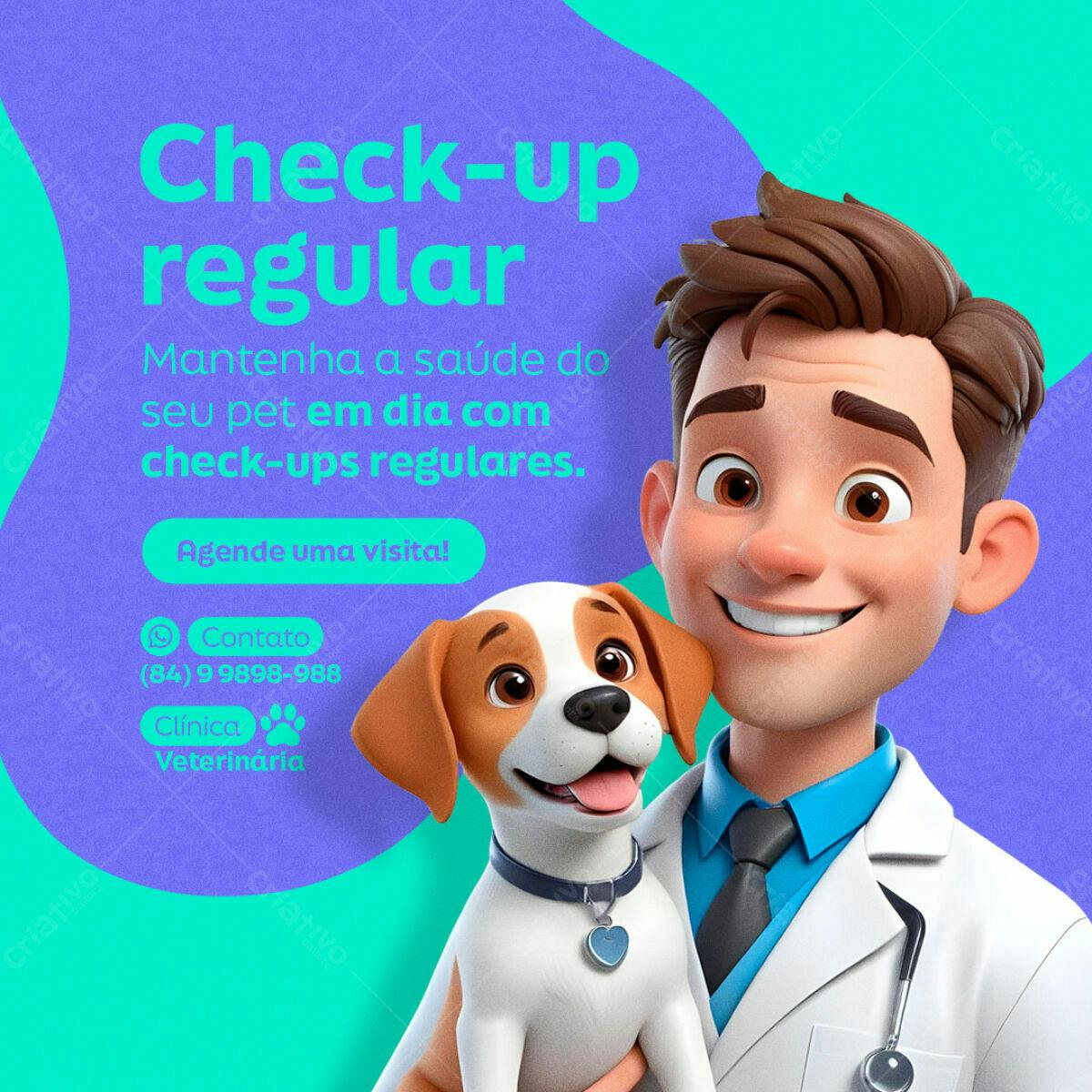 PSD para Check-up Veterinário PSD Editável