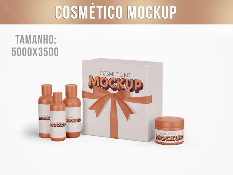 Kit de cosmético mockup