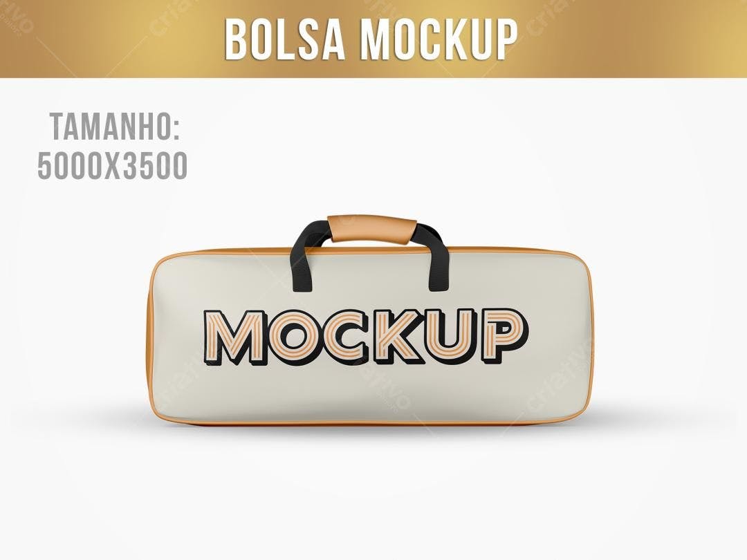 Mockup Bolsa de Viagem Bege e Marrom - Estilo Moderno
