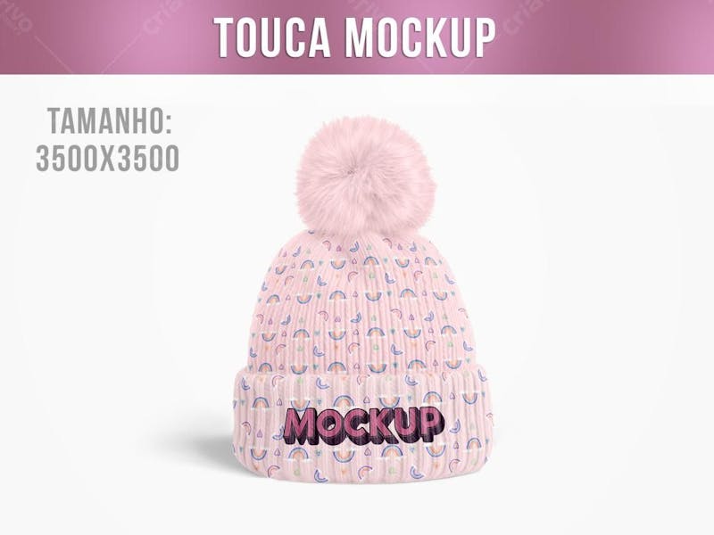 Chapéu de inverno mockup