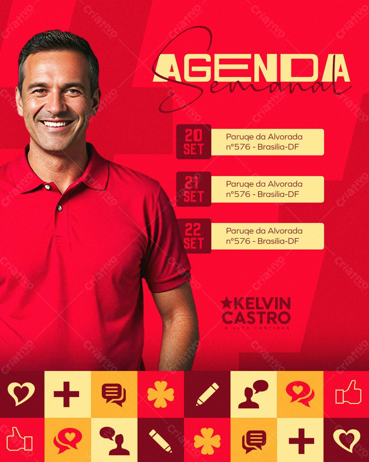 Flyer Agenda Semanal PSD Editável