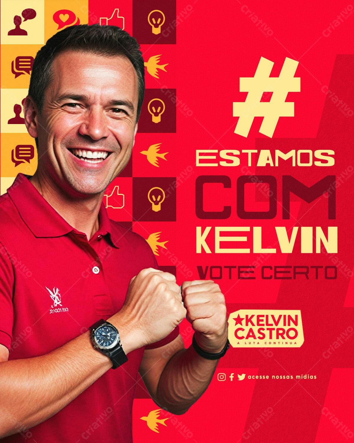 PSD para Campanha Política PSD Editável