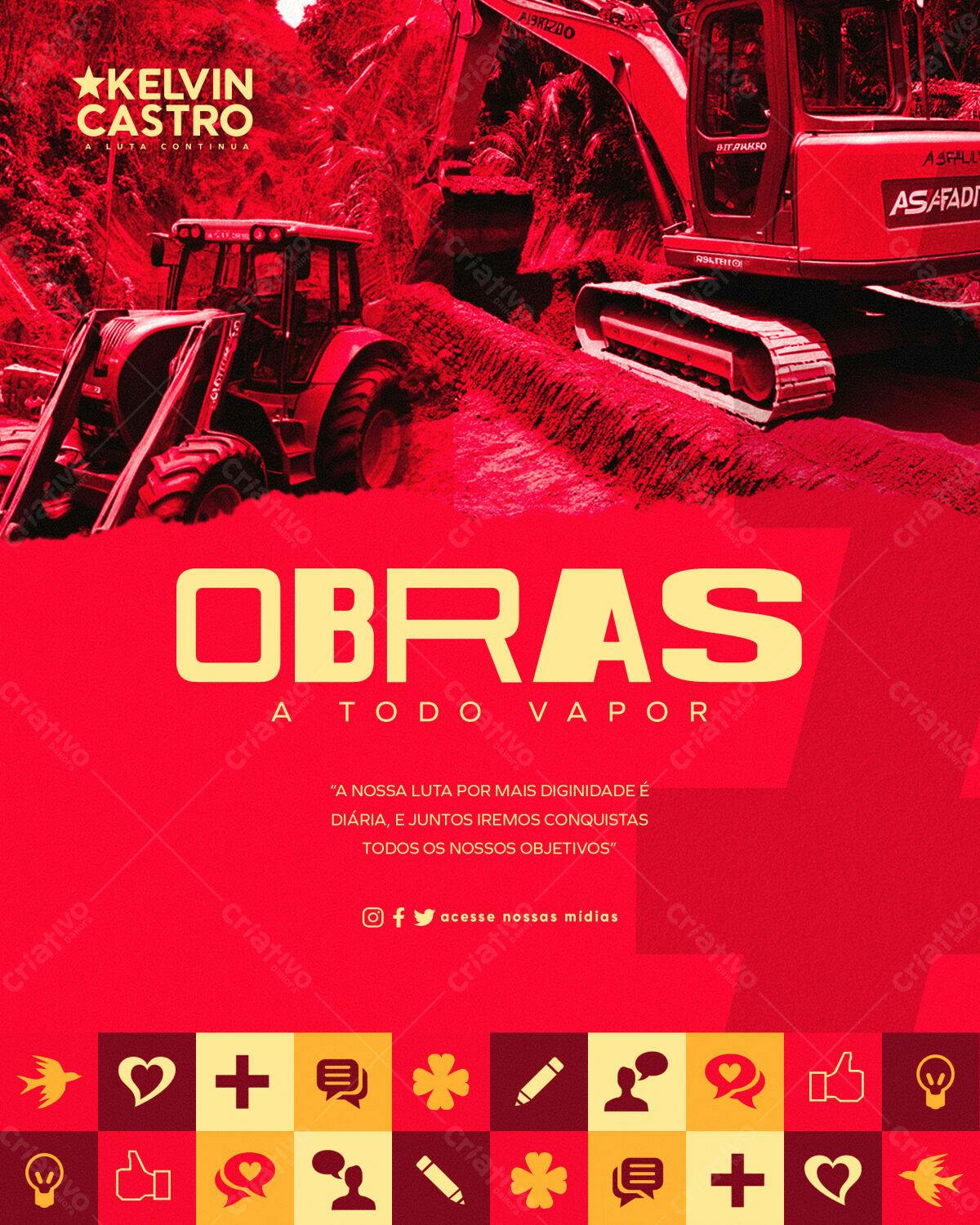 Flyer para Campanha de Obras PSD Editável