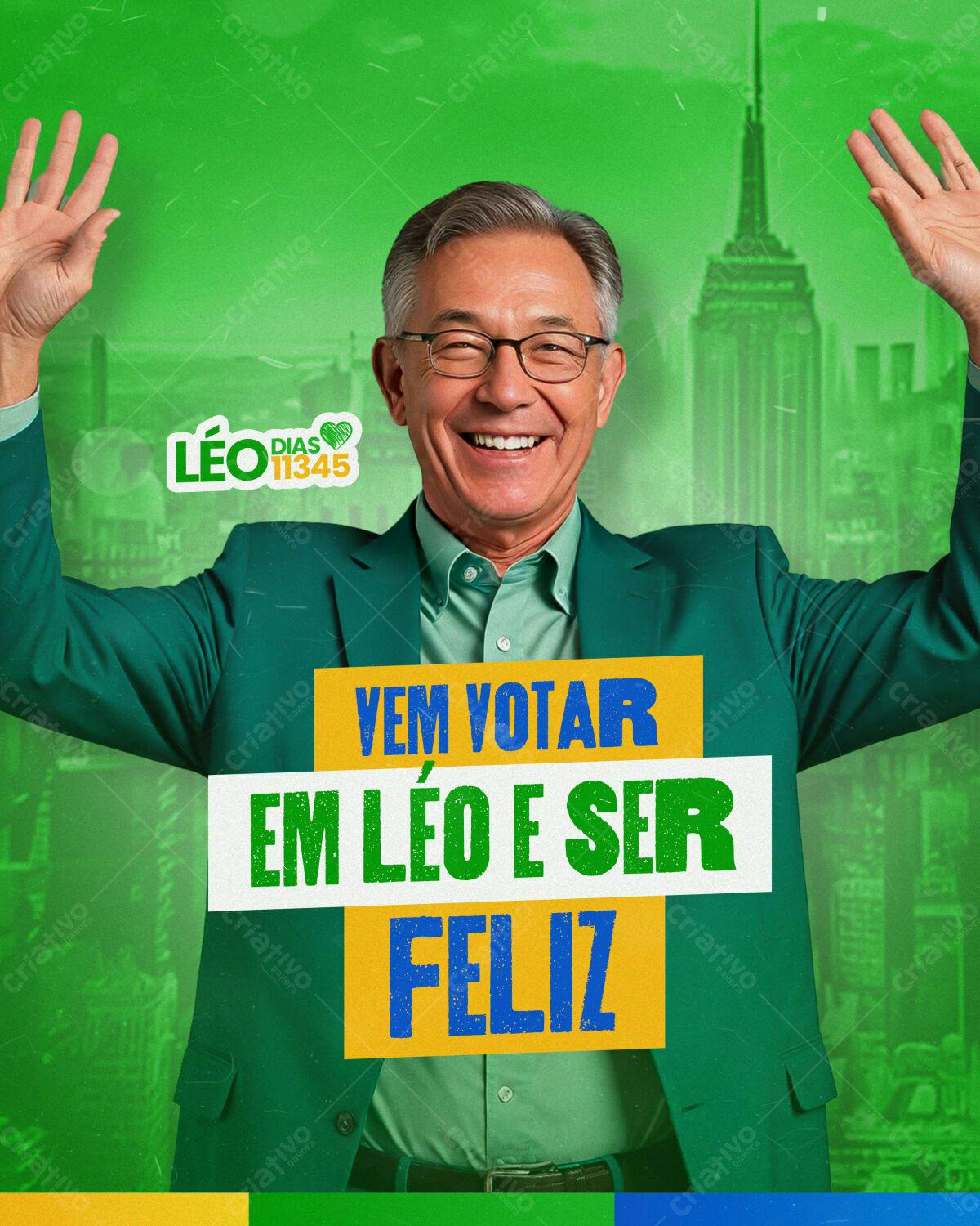 Flyer Eleições para Candidato PSD Editável