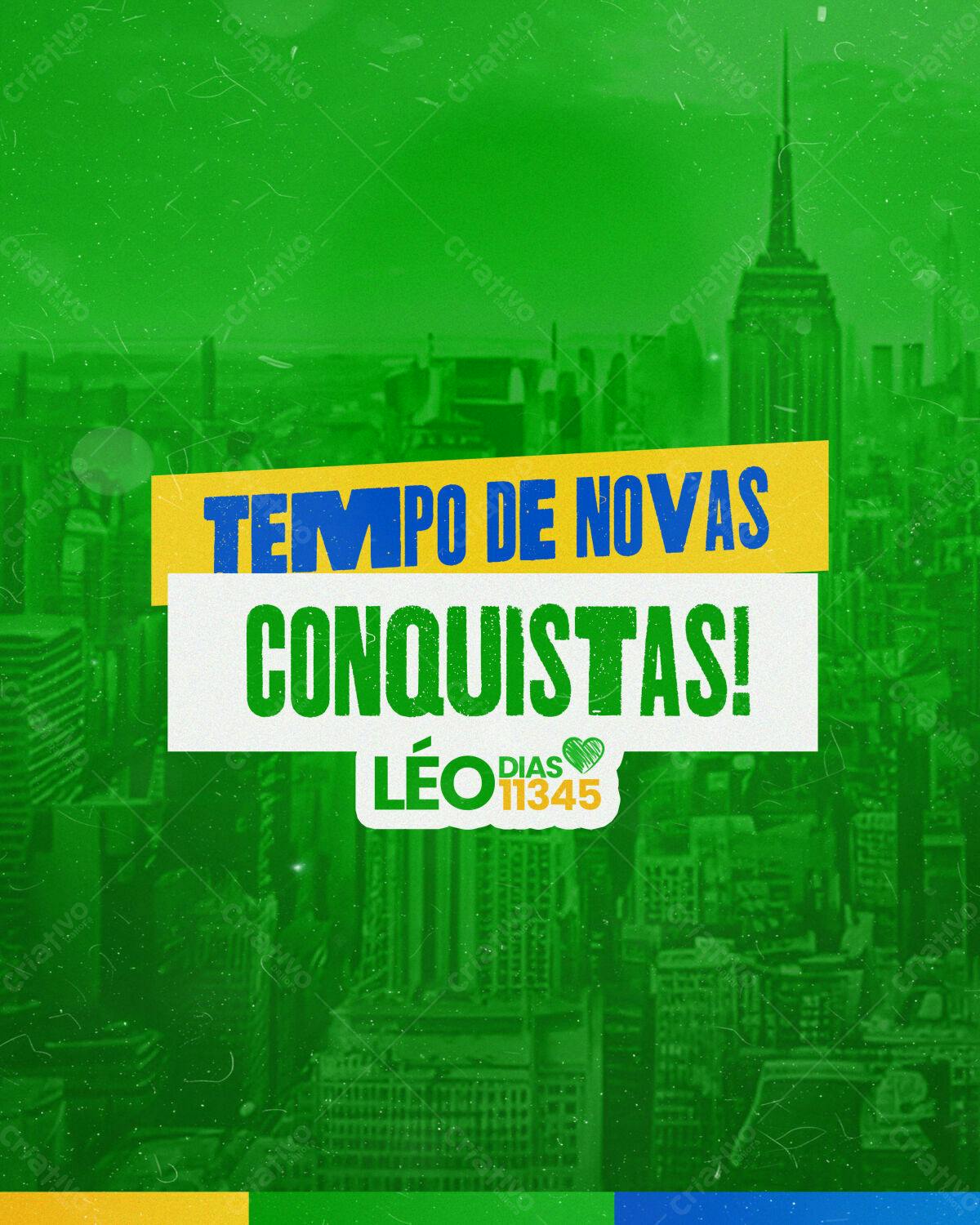 Post para Redes Sociais - Tempo de Novas Conquistas PSD Editável