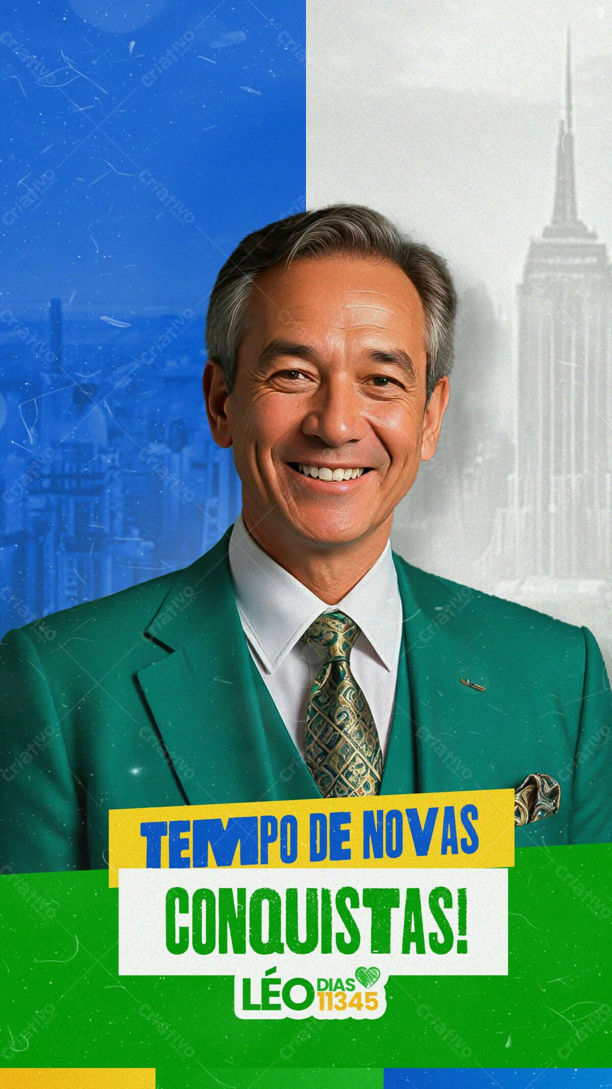 PSD para Anúncio Motivacional com Homem de Negócios PSD Editável