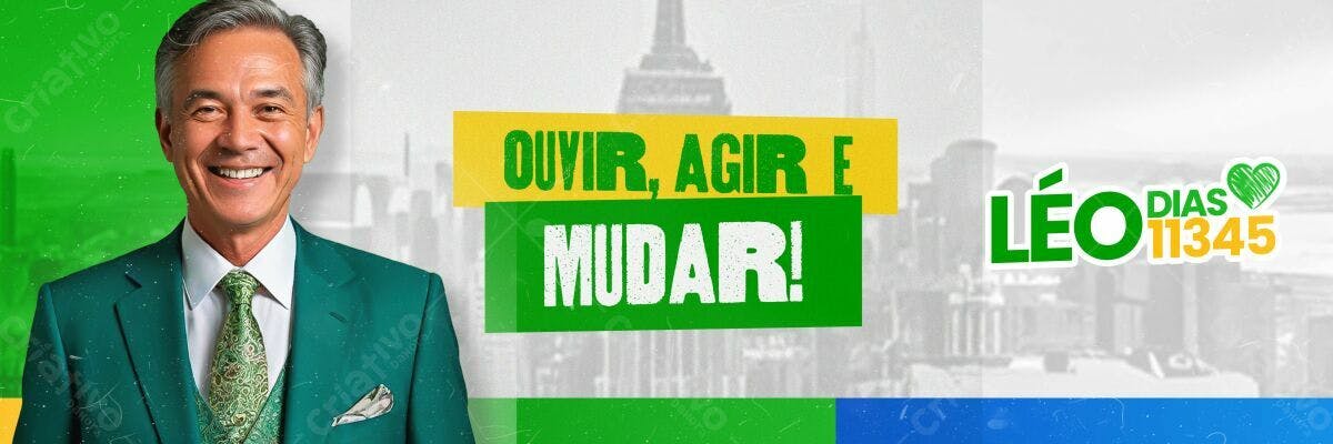 Banner Eleitoral PSD Editável para Campanha Política