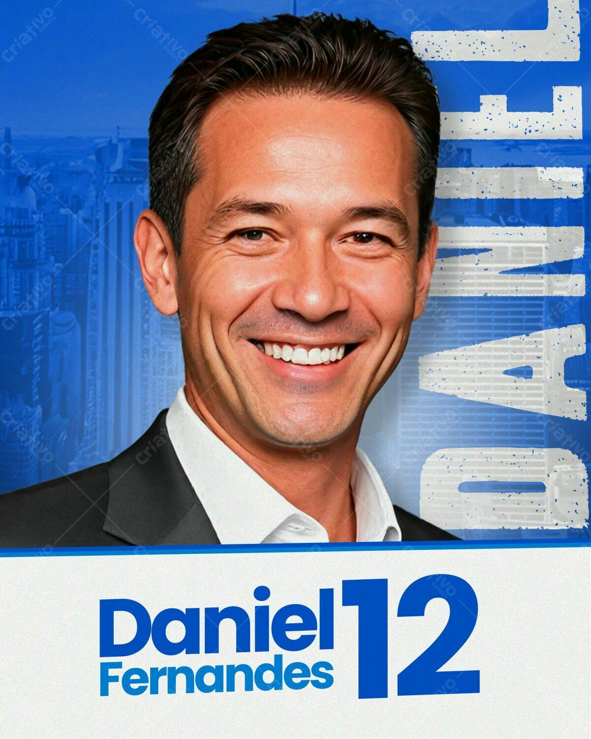 Cartaz Eleitoral PSD Editável para Candidato