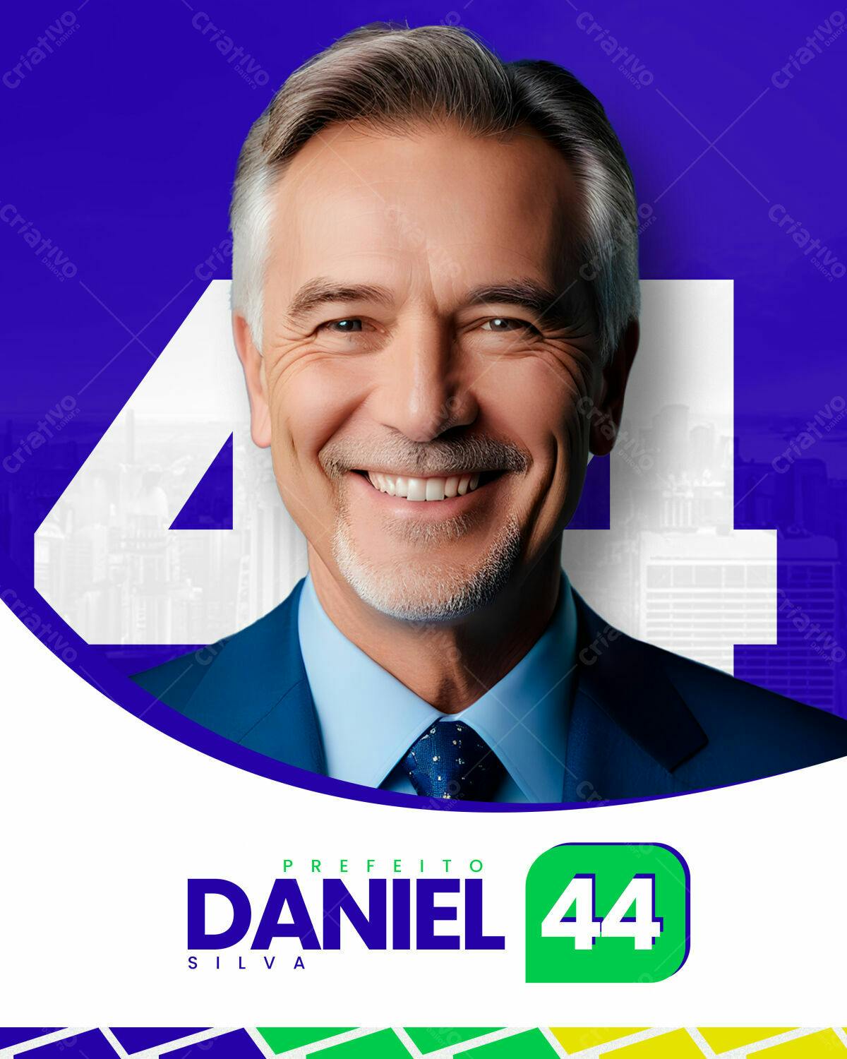 PSD para Campanha Política de Prefeito PSD Editável
