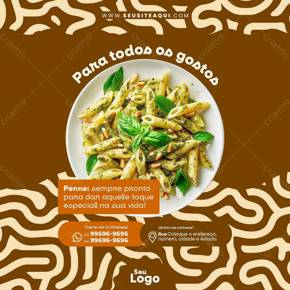 Post para Restaurante PSD Editável