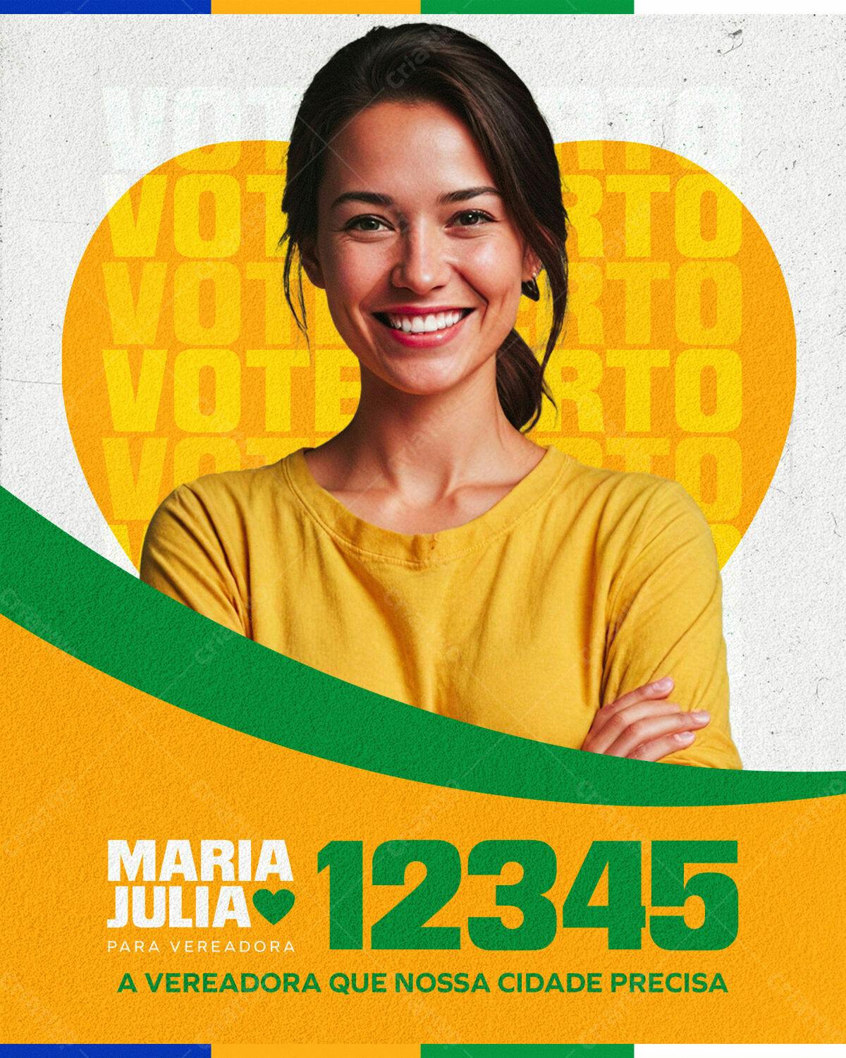 Flyer Eleições Maria Julia PSD Editável
