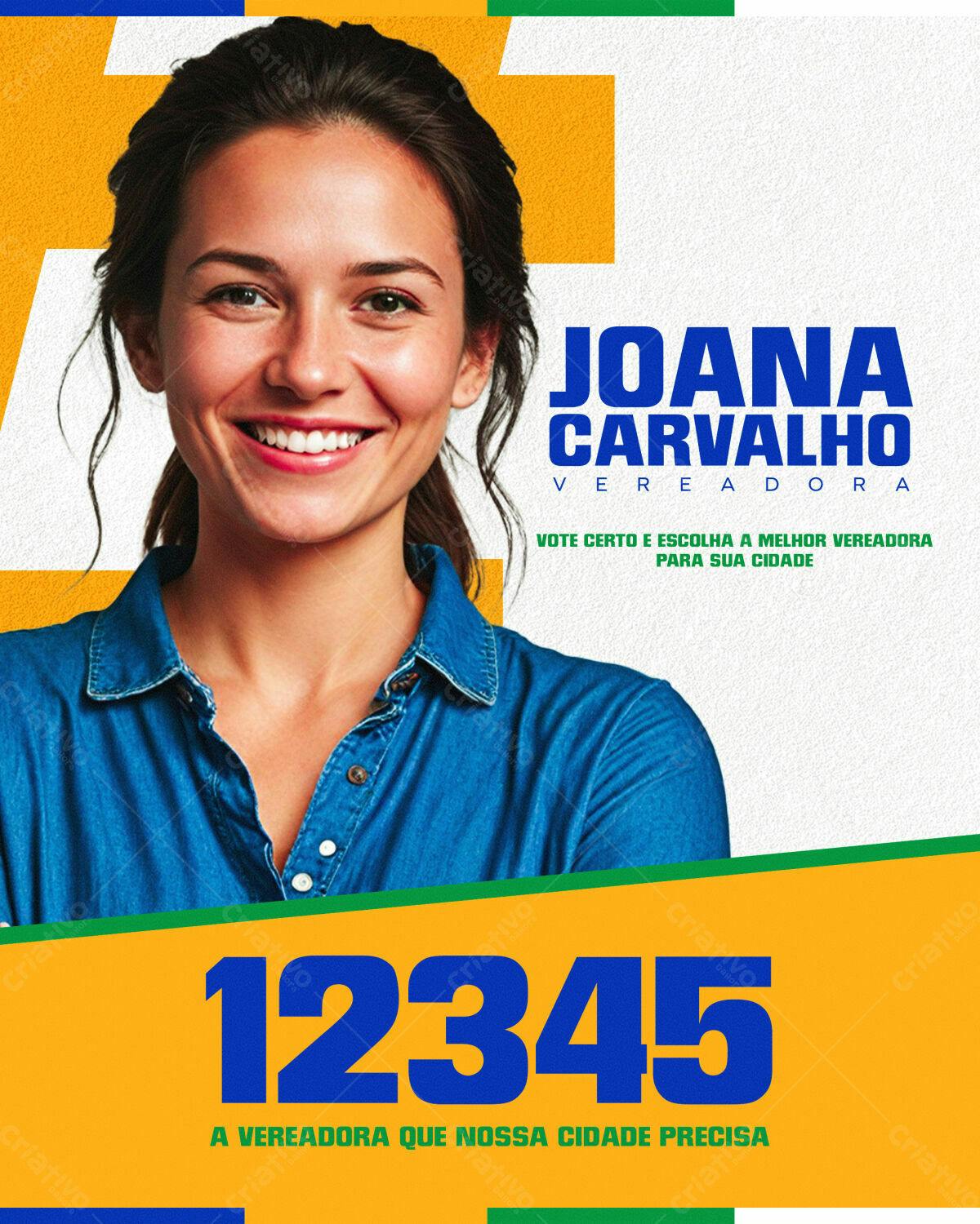 Flyer de Campanha Política para Vereadora PSD Editável