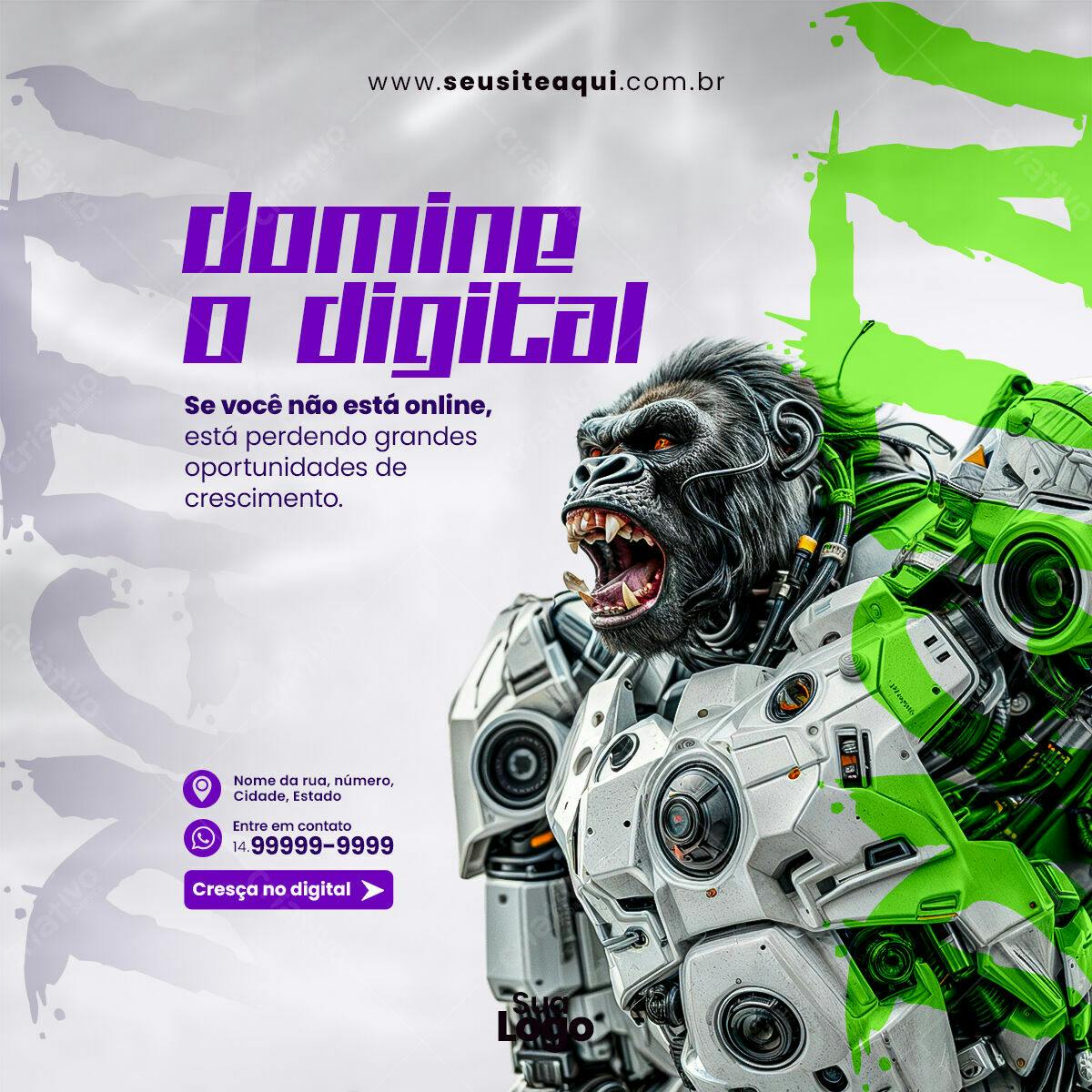 Post para Redes Sociais Marketing Digital PSD Editável
